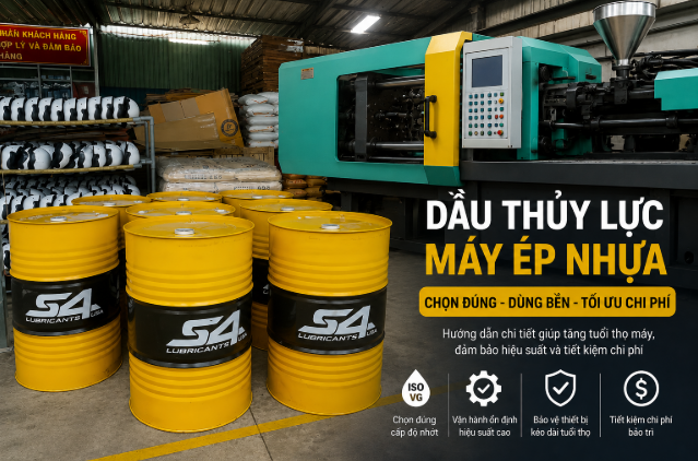Máy ép nhựa dùng dầu thủy lực nào? Hướng dẫn chọn dầu thủy lực phù hợp cho hệ thống ép nhựa.